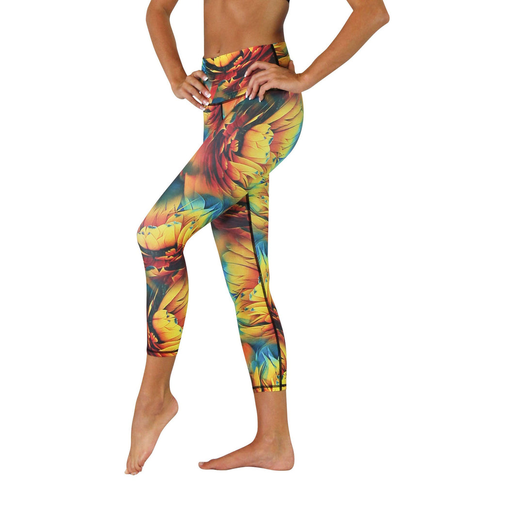 Leggings - Bird Of Paradise Yoga Crops (Wholesale)